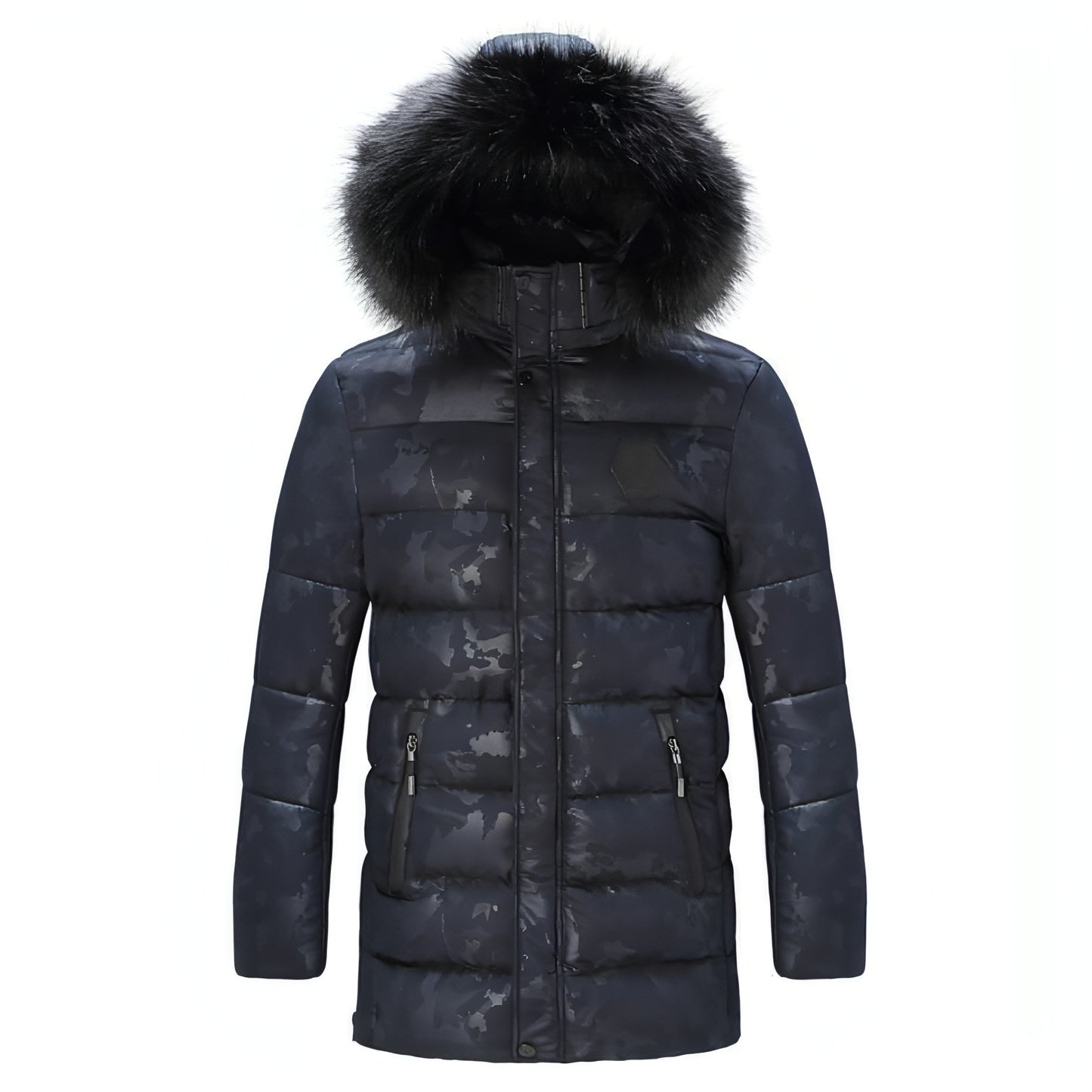 Men's Short Thickened Winter Outdoor Cotton-padded Clothing British Fur Collar Coat Jacket