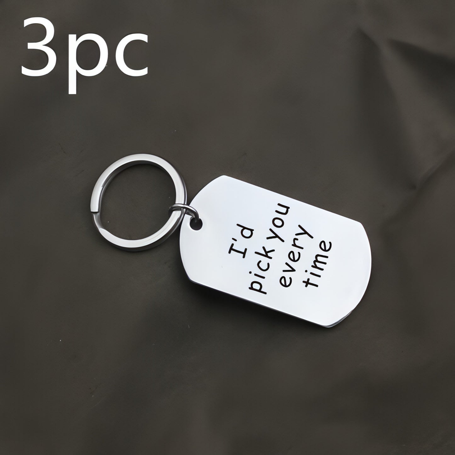 Custom Engraved Titanium Steel Keychain – Personalized Gift