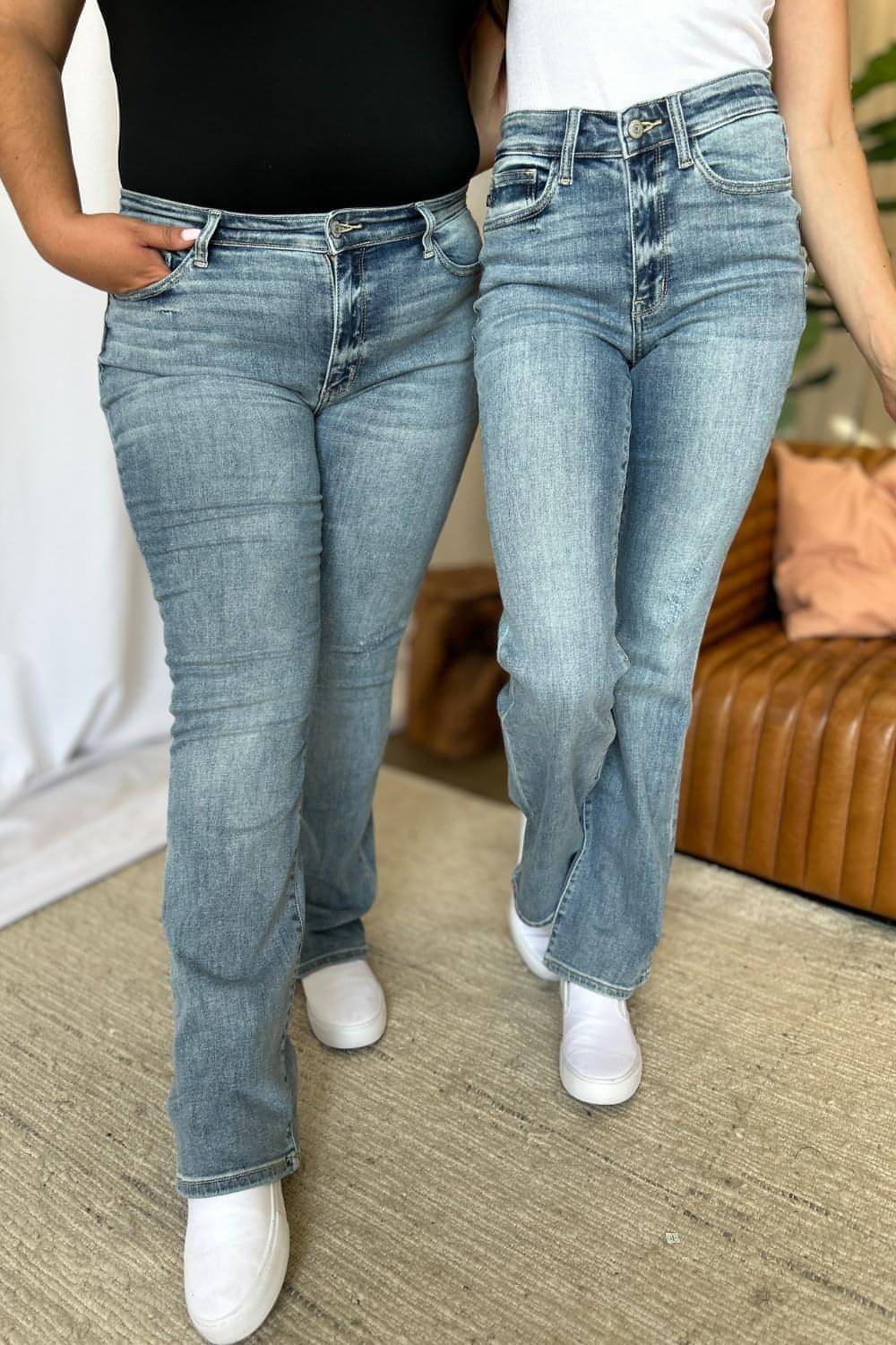 Judy Blue Tamanho Completo Rise Médio Jeans de Bootcut