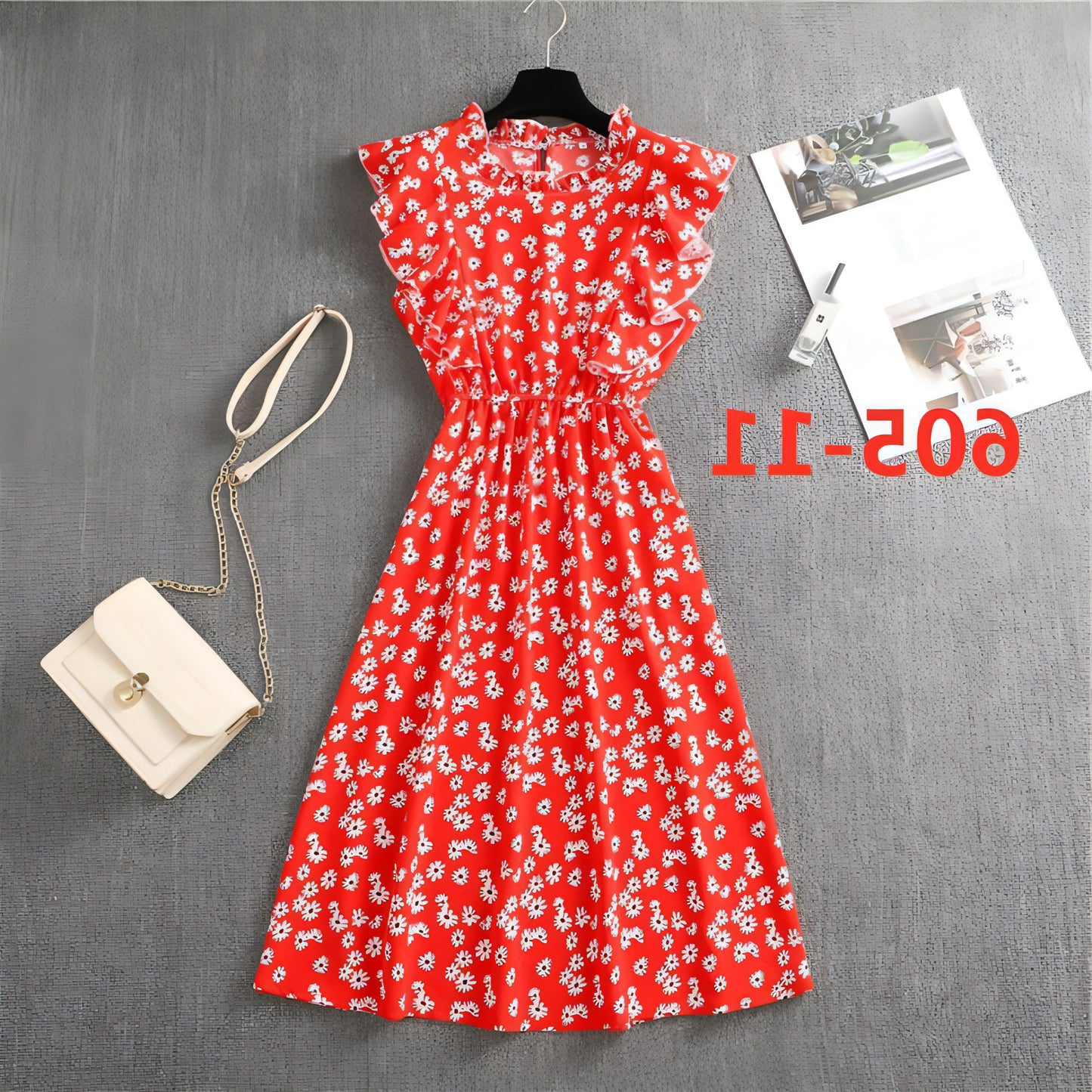 Women's Polka Dot Chiffon Loose And Versatile Dress