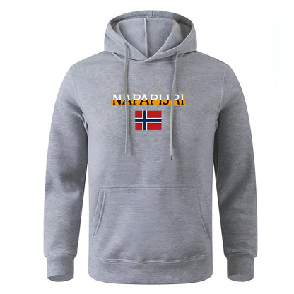 Napapijri moški pulover hoodie natisnjen pulover priložnostni