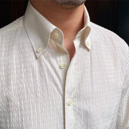 Camisa de vestir retro transpirable resistente a las arrugas para hombre italiana