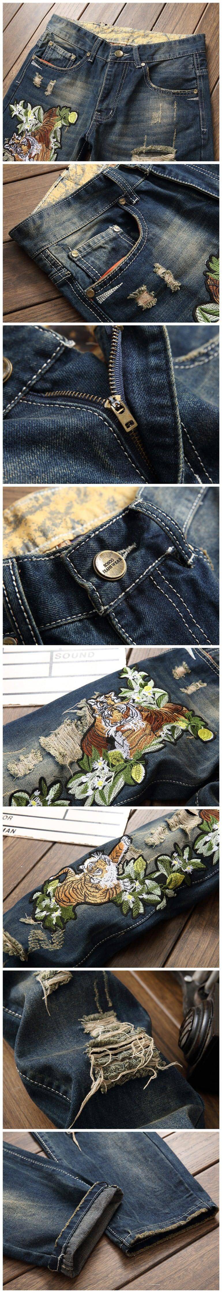 TIGER Cool Trendy Straight Men's Jeans