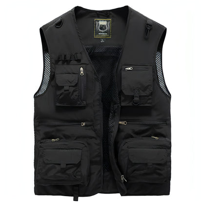 Safari waistcoat multi-pocket men jacket