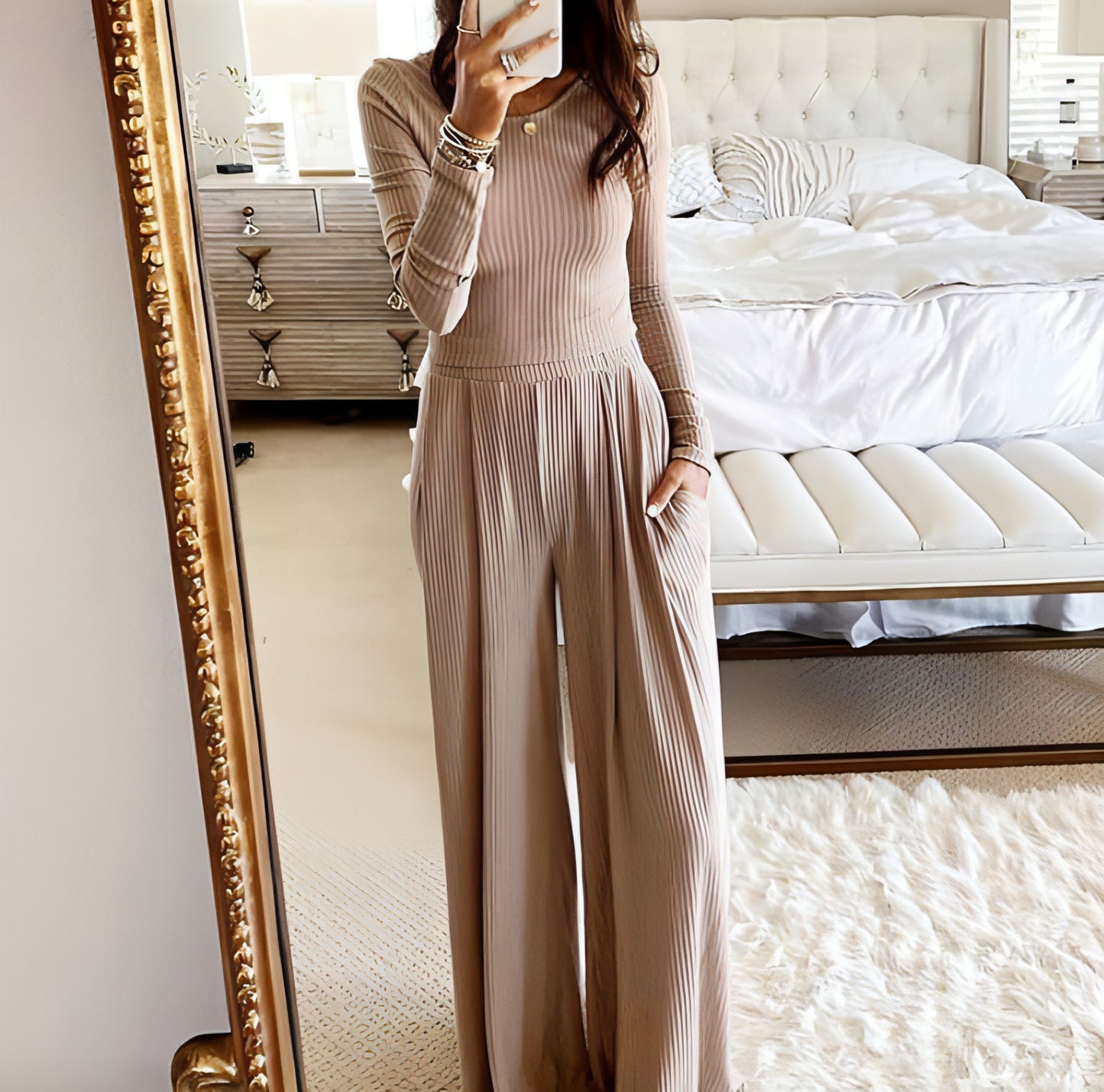 Wide leg pants jumpsuit