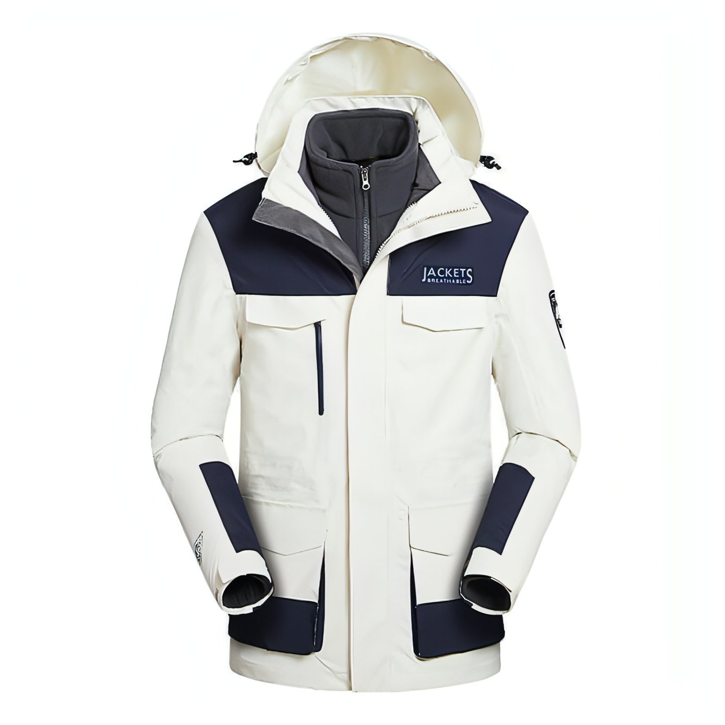 Chaqueta de esquí de invierno para hombre, impermeable, resistente al viento, transpirable, cálida, de softshell, de manga larga