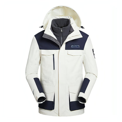 Winter Herren Skijacke Wasserdicht Winddicht Atmungsaktiv Warm Softshell Langarm Mantel