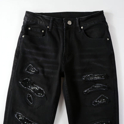 Moške Paisley Patch Street Jeans