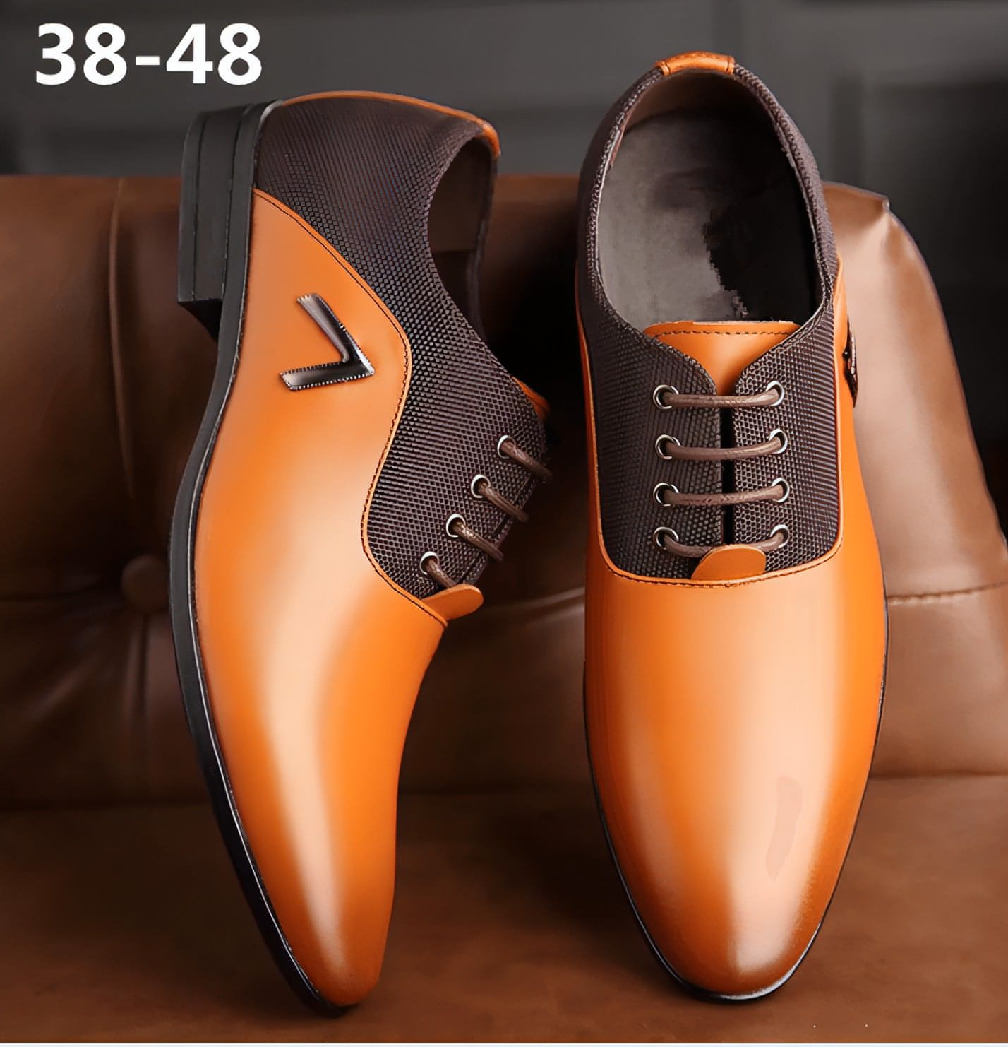 Men's business leather shoes lage size 445678 leather shoes male