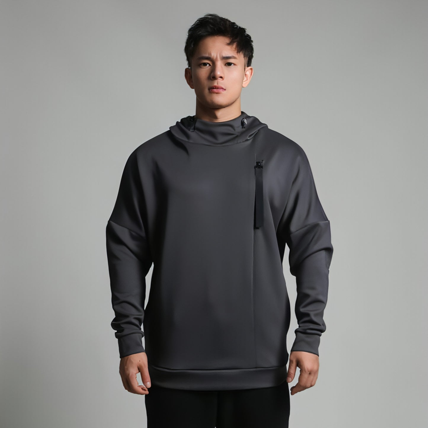 High Collar Sports Sweater For Men Loose