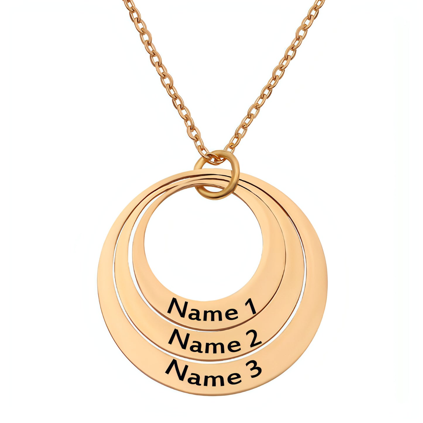 Custom Engraved Three-Name Necklace – A Symbol of Love & Connection!