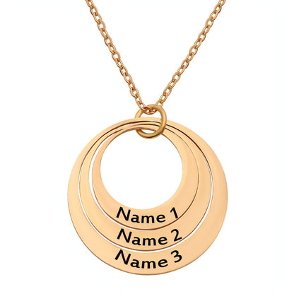 Custom Engraved Three-Name Necklace – A Symbol of Love & Connection!