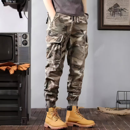 Camouflage Cargo Pants Men's Trousers With Pockets Fashion Casual Loose Tapered Pants