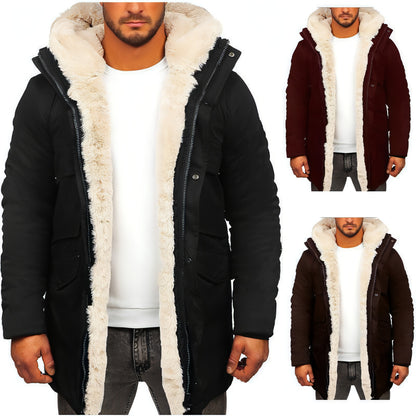 Fur Integrated Hooded Jacket Men