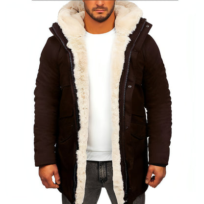 Fur Integrated Hooded Jacket Men