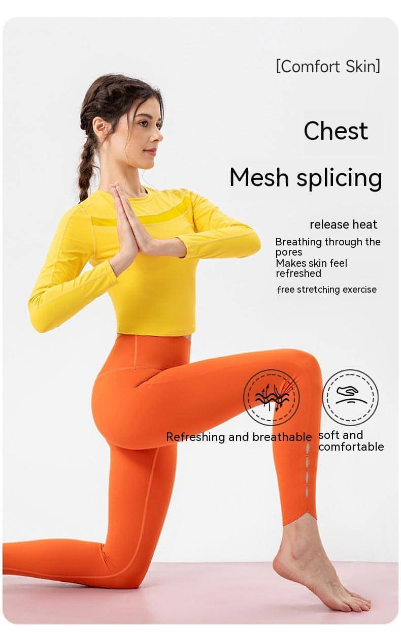 Yoga Long Sleeve Women's Breathable Tights Running Fitness Sportswear