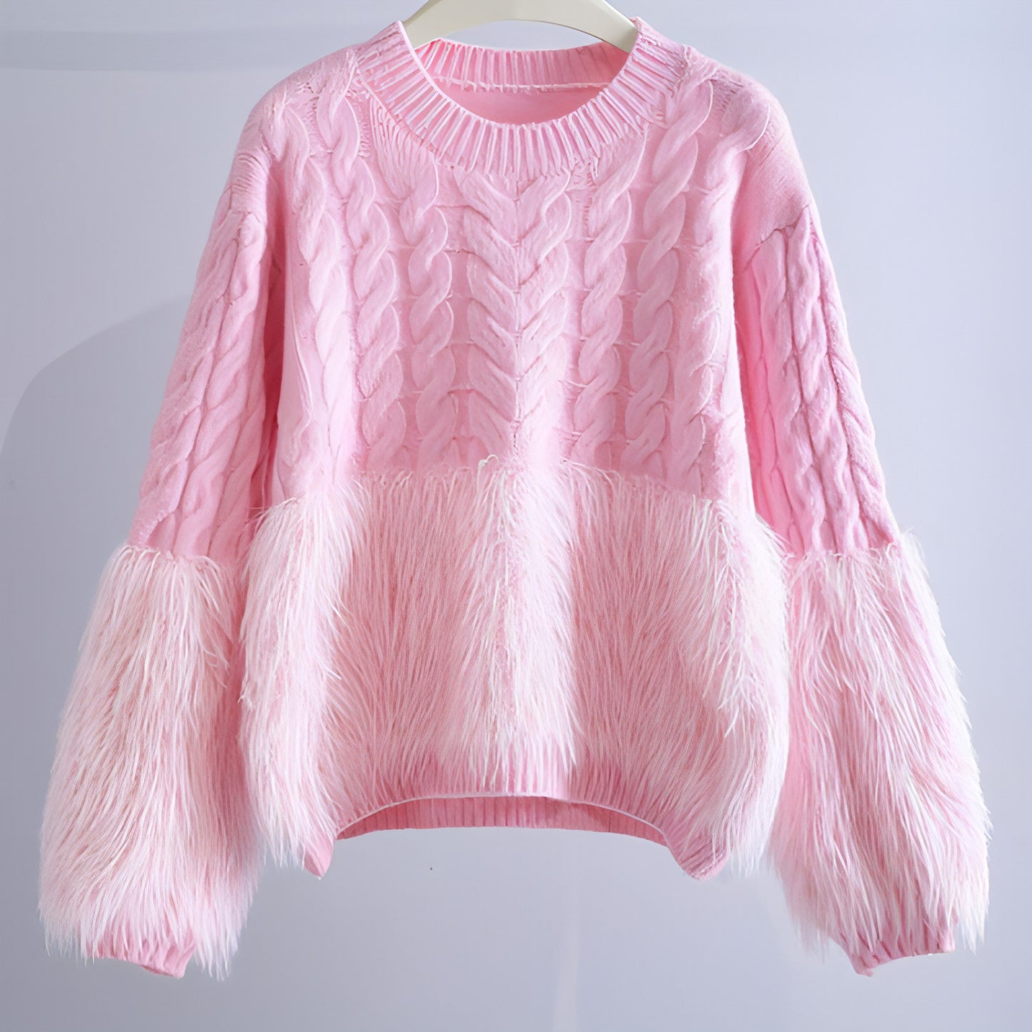 Cable-knit Sweater Women's Design Sense Loose