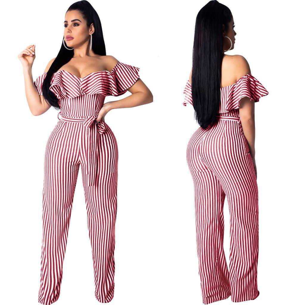 striped jumpsuit