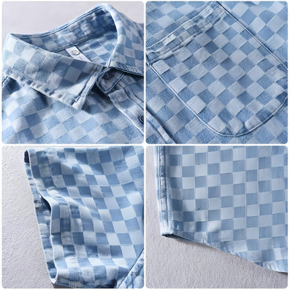 Men DressShirt Casual Cotton