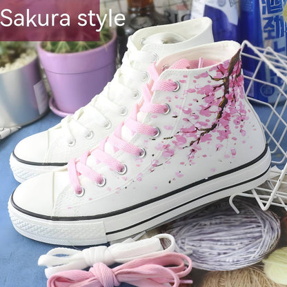 High Top Canvas Shoes For Summer And Autumn Women