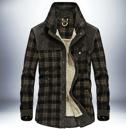 Pure Cotton Plaid Jacket Men