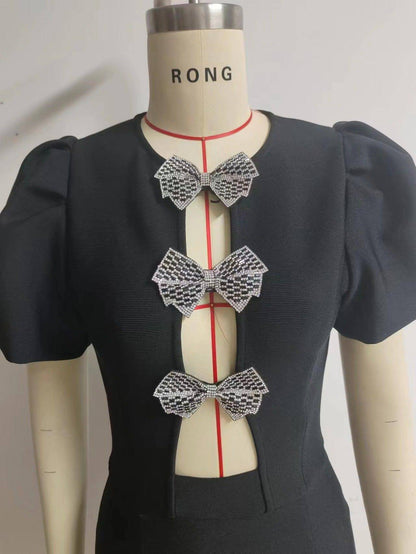 А1. Tube Top Three Bowknot Connect