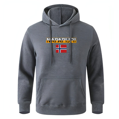 Napapijri moški pulover hoodie natisnjen pulover priložnostni