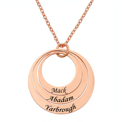 Custom Engraved Three-Name Necklace – A Symbol of Love & Connection!