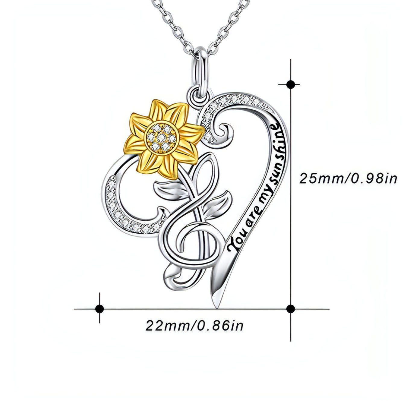 Sunflower Necklace S925 Sterling Silver