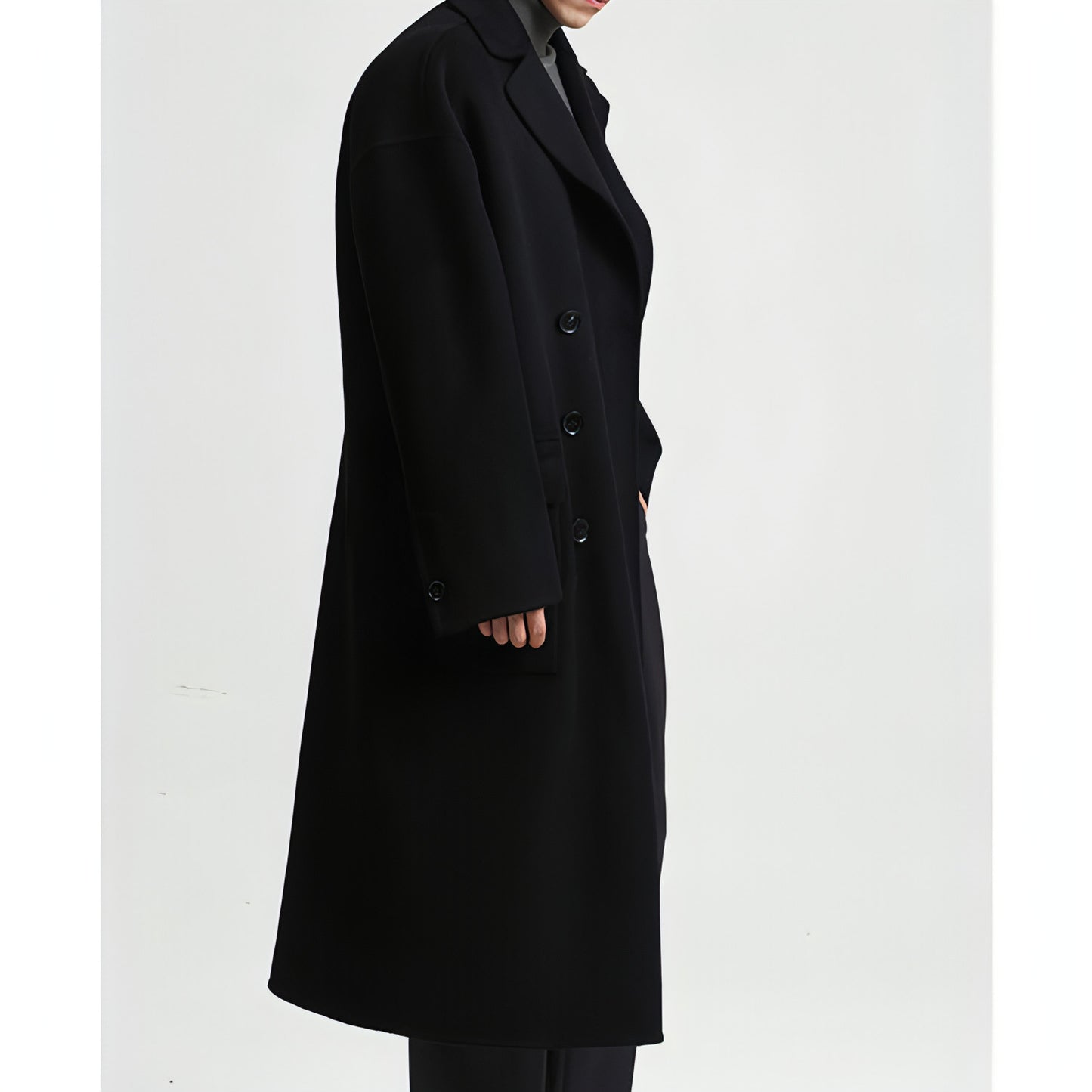 Long Double-faced Woolen Goods Wool Overcoat Men