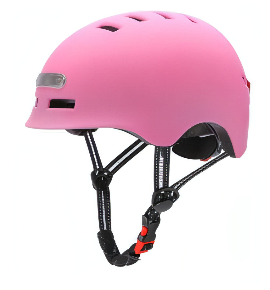 Casco deportivo de seguridad para patineta, ciclismo, vehículo eléctrico, iluminación de advertencia, luz inteligente