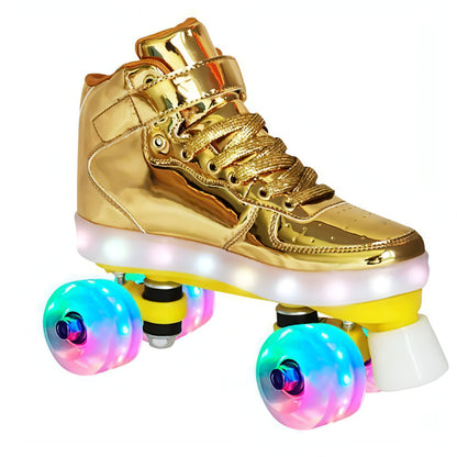 Patines de cuatro ruedas con luces intermitentes