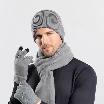 Hat Gloves Scarf Cover Thermal Knitting Outdoor Cycling Suit