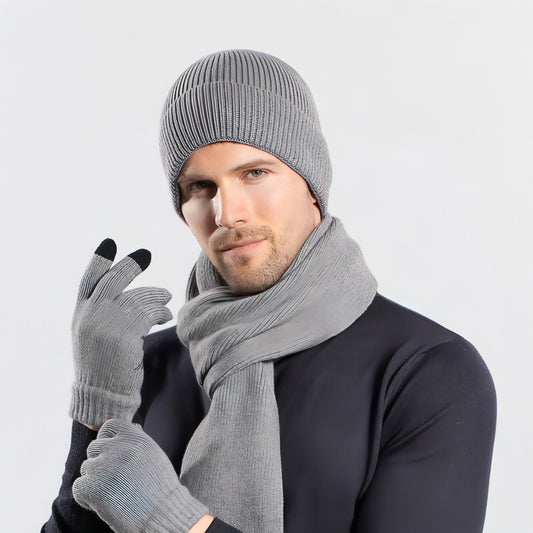 Mütze, Handschuhe, Schal, Überzug, Thermo-Strick, Outdoor-Fahrradanzug