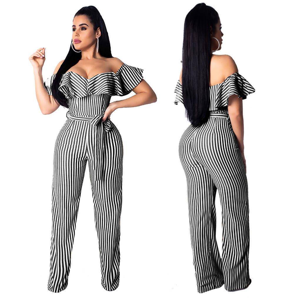 striped jumpsuit