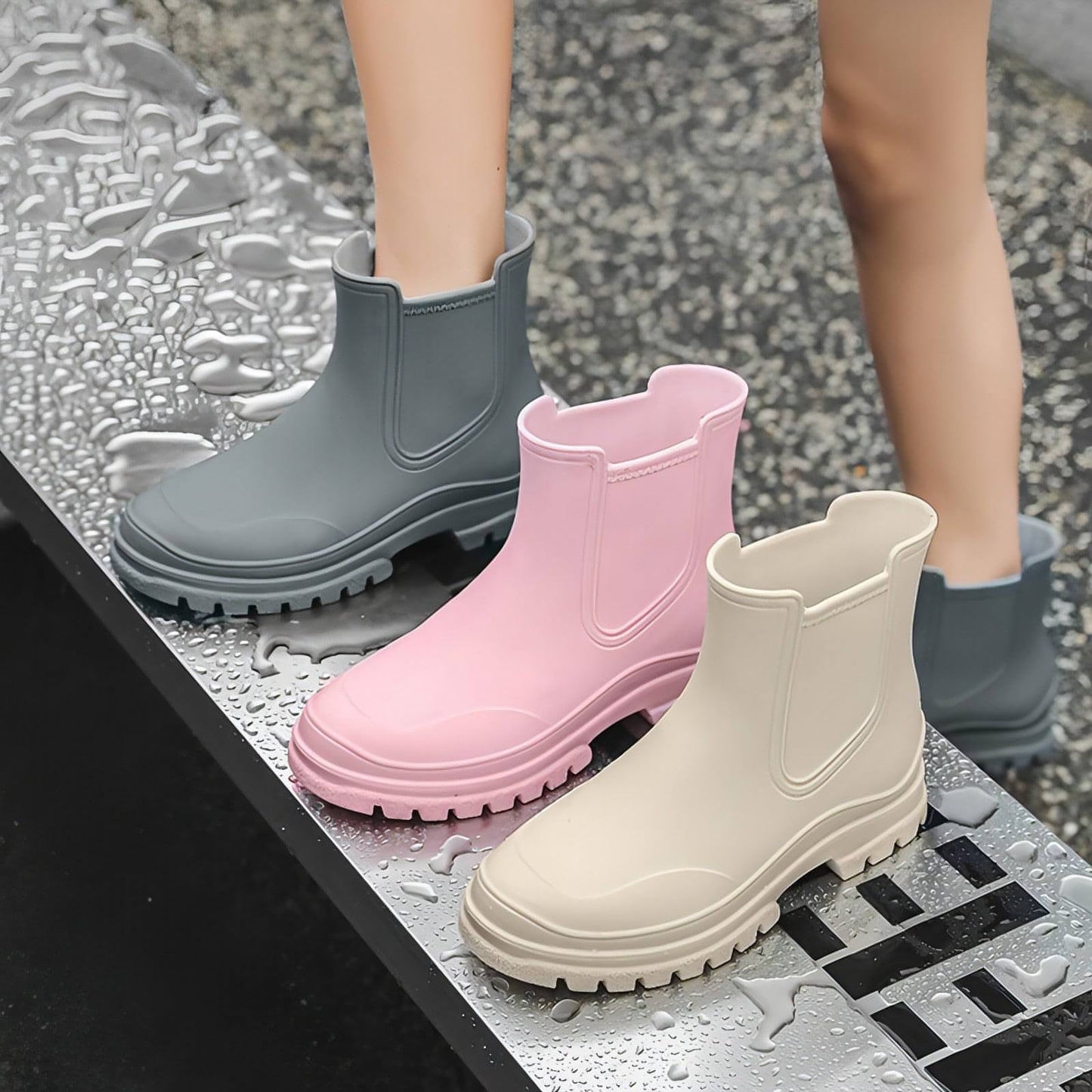 Cross-border Ladies Outdoor Work Rain Boots Lightweight Non-slip Rubber Shoes Kitchen Shoe Cover