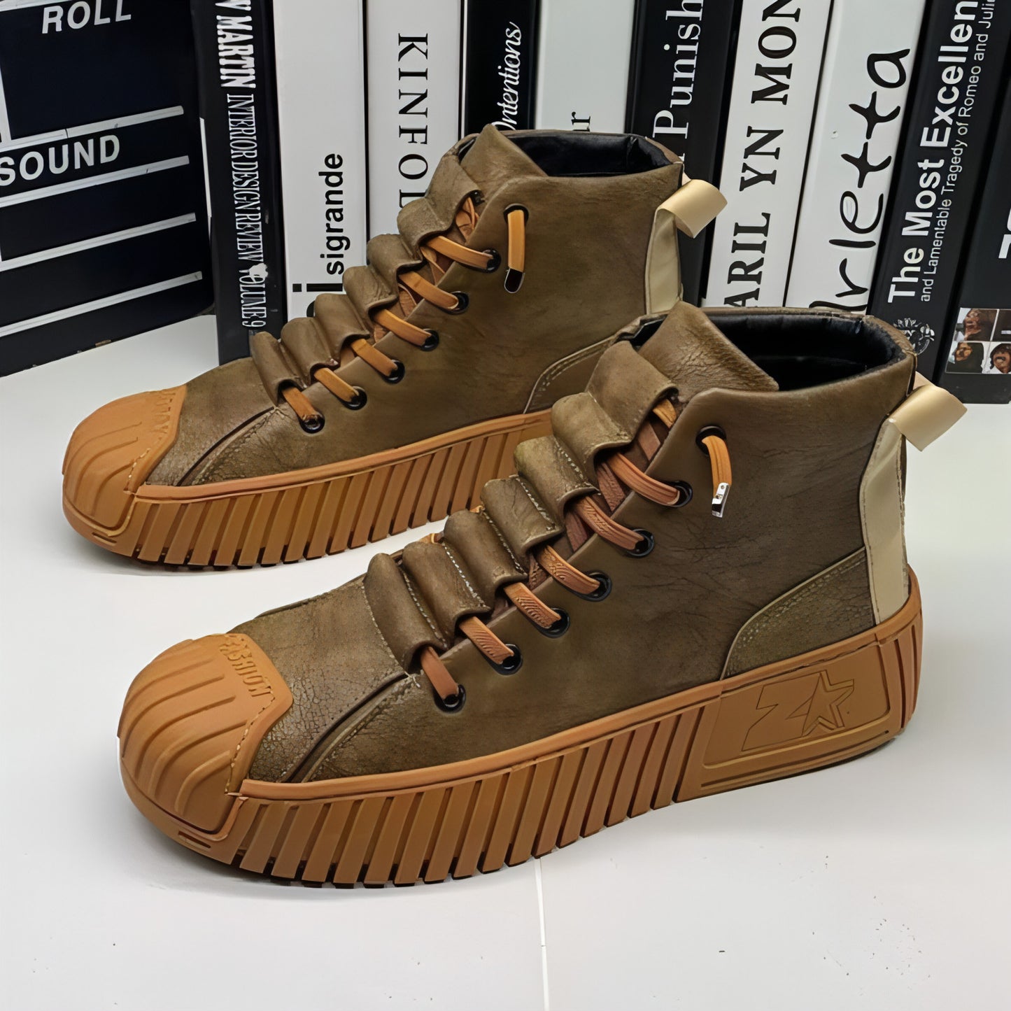 High-Top-Schuhe mit dicker Sohle, lässige Sneakers