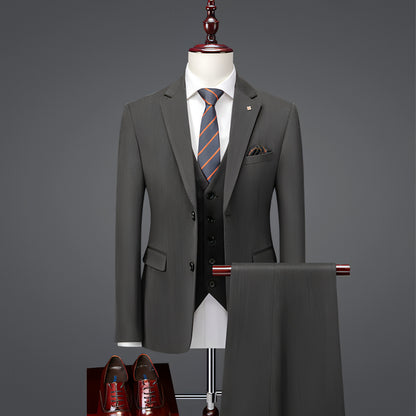 Handsome Slim Fit British Style Business Casual Suit Formal Attire