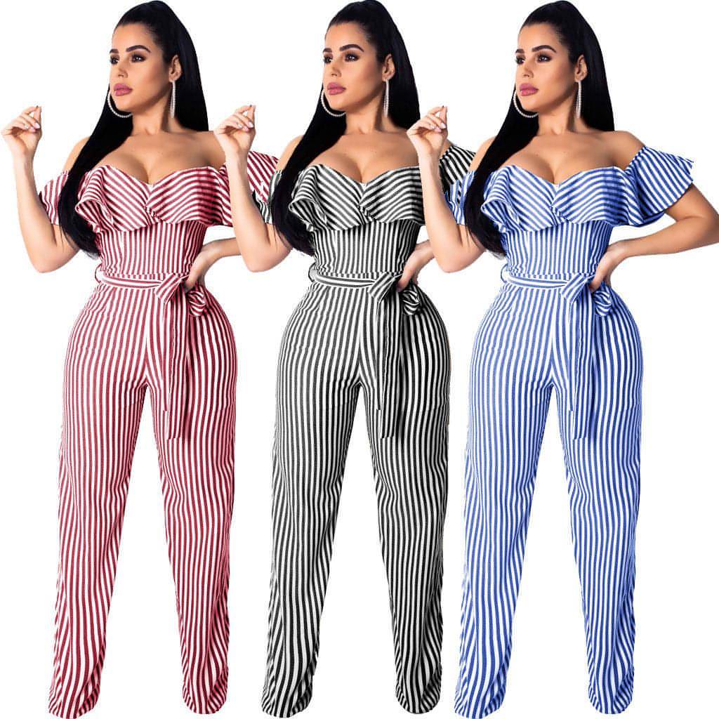 striped jumpsuit