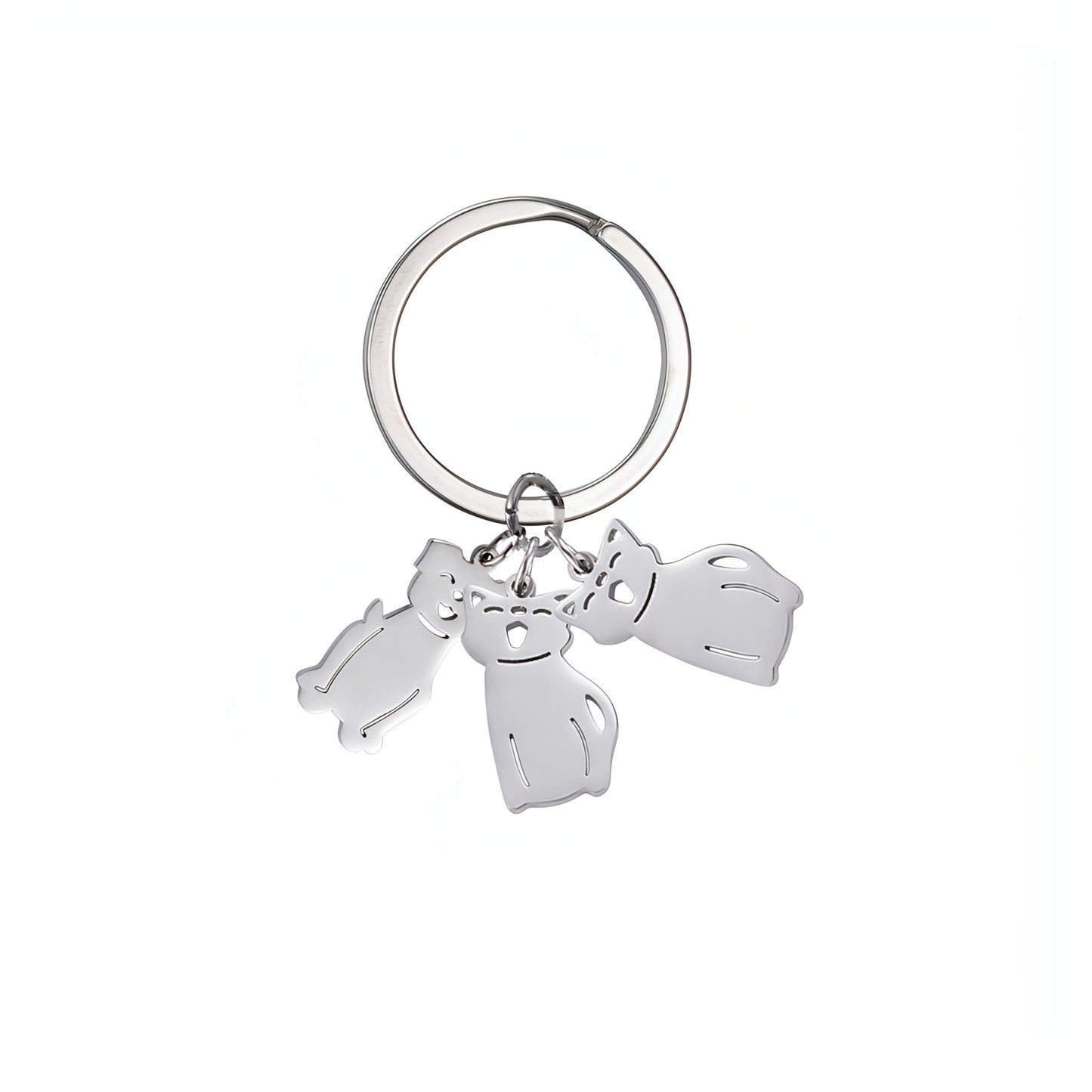 Personalized Name & Date Keychain – Custom Engraved Boy & Girl Keyring