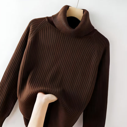 Turtleneck Bottoming Sweater de malha de tamanho grande