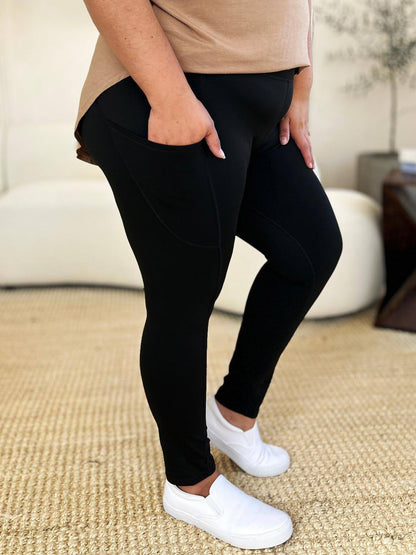 Sport-Leggings mit breitem Bund