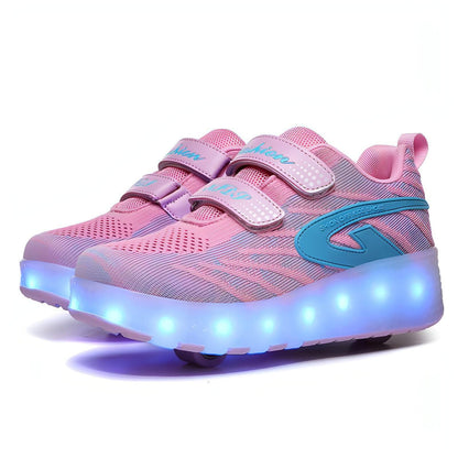 Kreative aufladbare Rollschuhe mit LED-Licht für Kinder