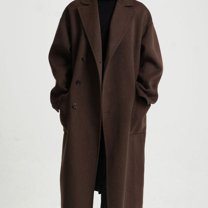 Long Double-faced Woolen Goods Wool Overcoat Men