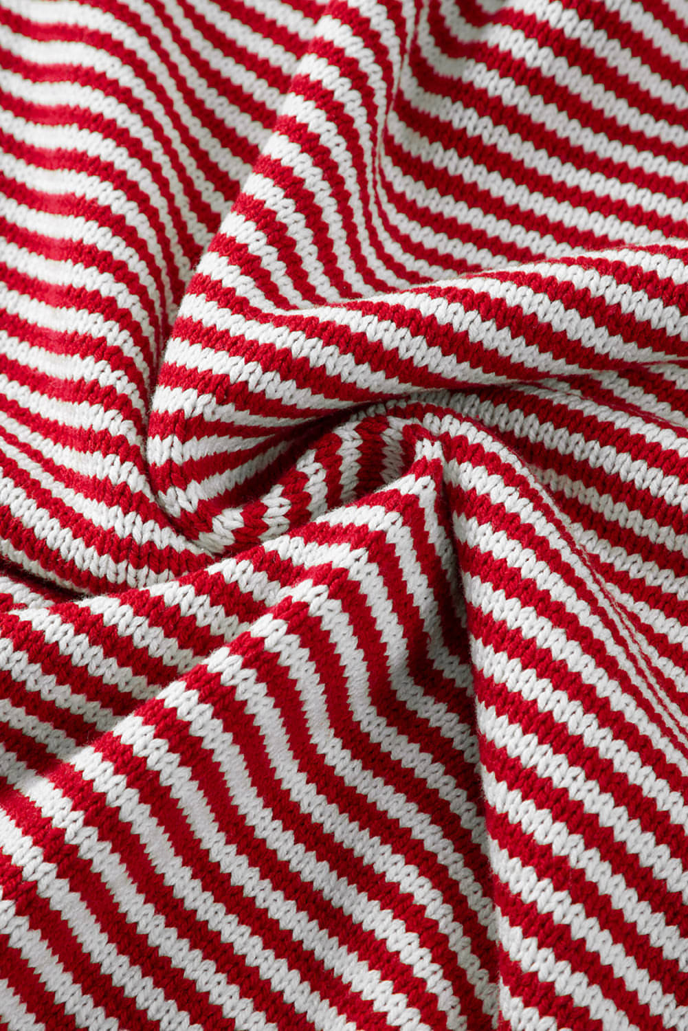 Red Stripe Geométrico Texturizado Drop Sweater