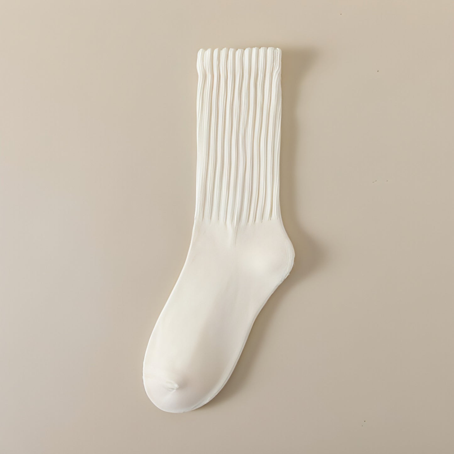 Winter Fleece-lined Thickened Middle Tube Cotton Thermal Terry Long Tube Casual Socks