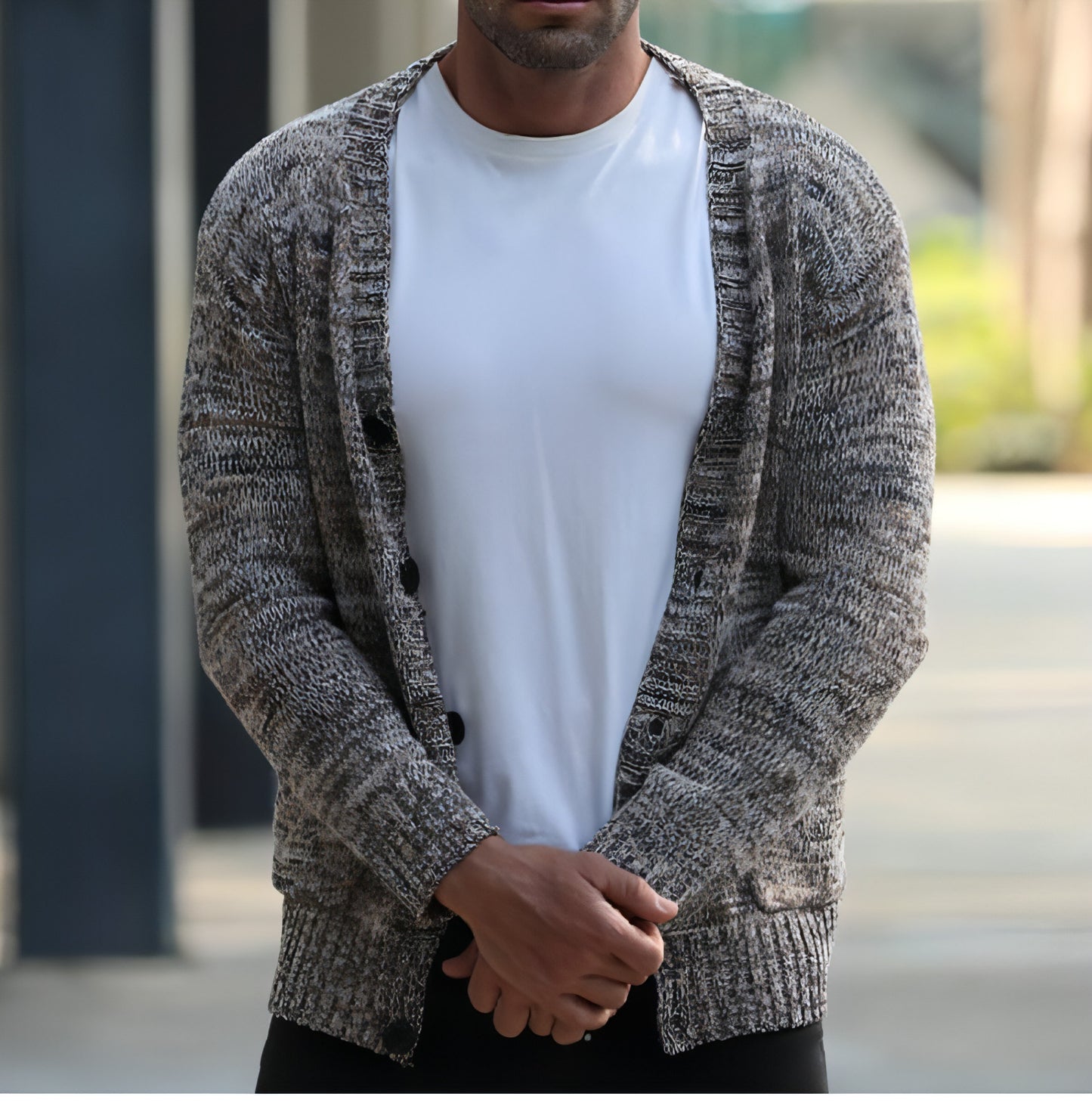 Men's Autumn And Winter Thin Mixed Wool Sweater