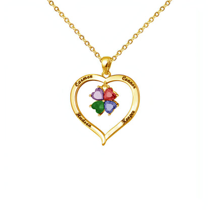 Elegant Copper Creative Personality Diamond-embedded Peach Heart Necklace