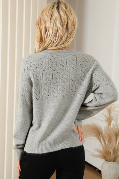 Uthult strikket cardigan med knapper