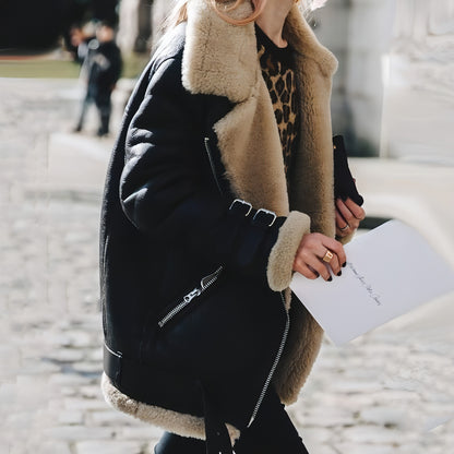 A1. Chaqueta de mujer, abrigo de invierno, abrigo de moda de talla grande, abrigo para mujer, chaqueta gruesa de otoño para mujer